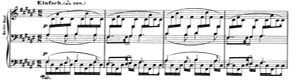 piano sheet music of Romance