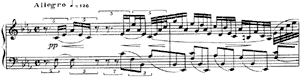 piano sheet music of Etude