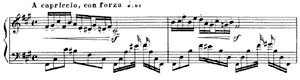 piano sheet music of Etude