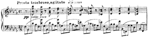 piano sheet music of Etude