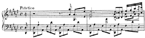 piano sheet music of Etude