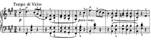 Waltz  opus 40 no 9 F-sharp Minor by Peter Ilyitch Tchaikovsky piano sheet music
