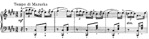 A Bit of Chopin  opus 72 no 15 C-sharp Minor by Peter Ilyitch Tchaikovsky piano sheet music