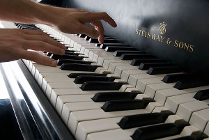 Steinway double keyboard