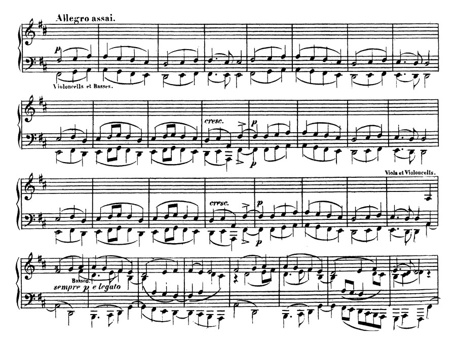Beethoven theme transcribed by Liszt