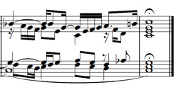 Prelude no 1 in C major from WTC II - final bars