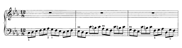 Fughetta BWV 961    in C Minor 
by Bach piano sheet music
