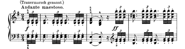 Andante maestoso (Funeral March) Op. 62 No. 3  in E Minor 
by Mendelssohn piano sheet music