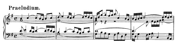 Prelude & Fughetta BWV 902  in G Major by Bach piano sheet music