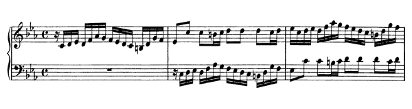 Fantasia BWV 919  in C Minor by Bach piano sheet music