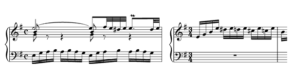 Prelude & Fugue 10 BWV 855  in E Minor by Bach piano sheet music