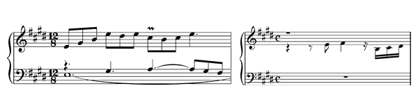 Prelude & Fugue 9 BWV 854  in E Major by Bach piano sheet music