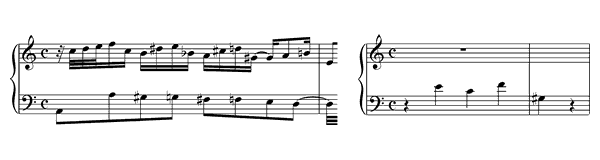 Prelude & Fugue 20 BWV 889  in A Minor by Bach piano sheet music