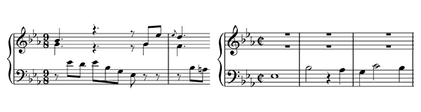 Prelude & Fugue 7 BWV 876  in E-flat Major by Bach piano sheet music