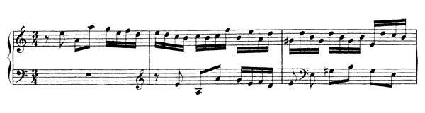 English Suite 2 BWV 807  in A Minor by Bach piano sheet music