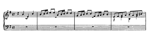 Fugue BWV 956    in E Minor by Bach piano sheet music