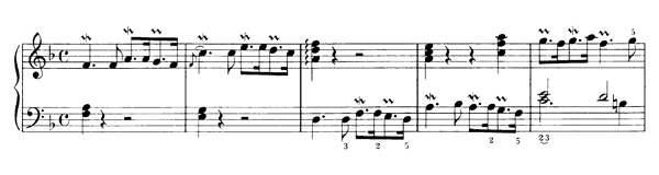 Ouverture BWV 820    in F Major by Bach piano sheet music