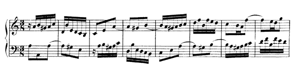 Partita 3 BWV 827  in A Minor by Bach piano sheet music