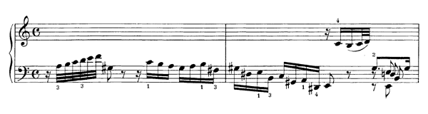 Prelude & Fugue BWV 895    in A Minor by Bach piano sheet music