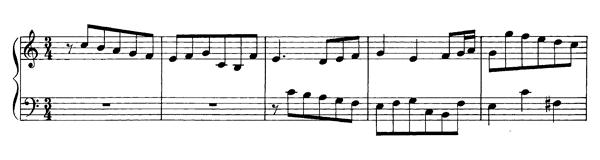 Small Prelude BWV 943    in C Major by Bach piano sheet music