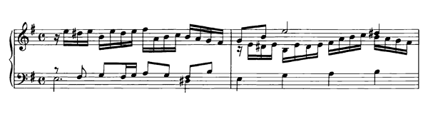 Small Prelude (Incomplete) BWV 932    in E Minor by Bach piano sheet music