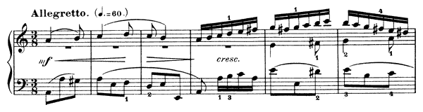 Sinfonia 13 BWV 799  in A Minor by Bach piano sheet music