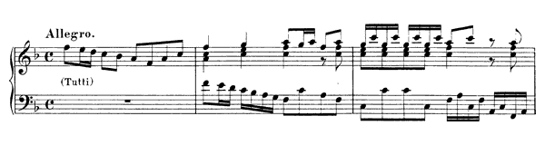 Vivaldi: Violin Concerto op. 3 no. 3 BWV 978  in F Major by Bach piano sheet music