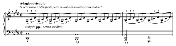 Sonata 14 (Moonlight) Op. 27 No. 2  in C-sharp Minor by Beethoven piano sheet music
