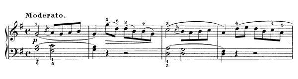 Sonatina 6  Anh. 5/1  in G Major by Beethoven piano sheet music