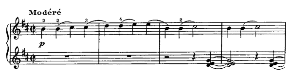 A pas de loups Op. 126   No. 7  in D Major by Bonis piano sheet music