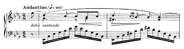 Barcarolle Op. 71    in E-flat Major by Bonis piano sheet music