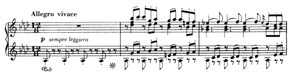 Scherzo   in A-flat Major by Borodin piano sheet music