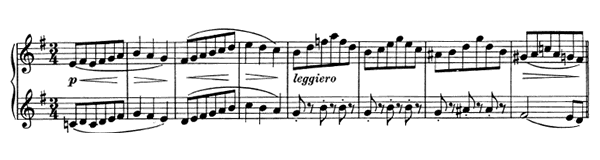 10. Waltz Op. 39 No. 10  in G Major by Brahms piano sheet music