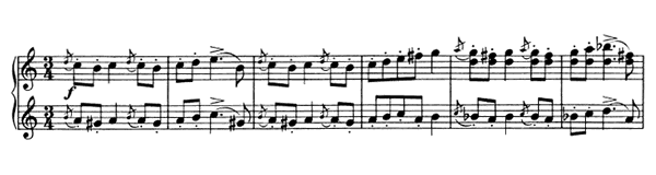 Waltz Op. 39 No. 14  in C Major by Brahms piano sheet music