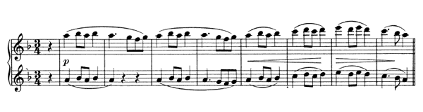 Waltz Op. 39 No. 16  in D Minor by Brahms piano sheet music