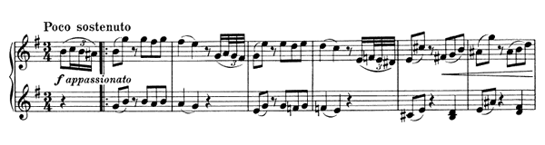 Waltz Op. 39 No. 4  in E Minor by Brahms piano sheet music