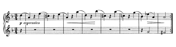 9. Waltz Op. 39 No. 9  in D Minor by Brahms piano sheet music