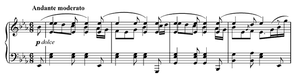 Intermezzo Op. 117 No. 1  in E-flat Major by Brahms piano sheet music