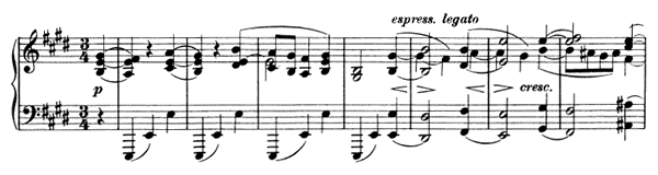 12. Waltz Op. 39 No. 12  in E Major by Brahms piano sheet music