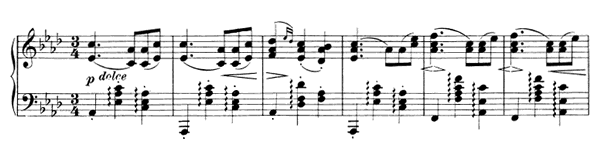 15. Waltz Op. 39 No. 15  in A-flat Major by Brahms piano sheet music