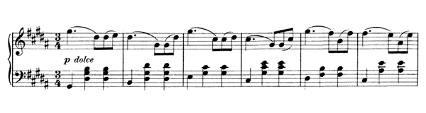 Waltz Op. 39 No. 3  in G-sharp Minor by Brahms piano sheet music