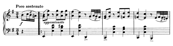 4. Waltz Op. 39 No. 4  in E Minor by Brahms piano sheet music