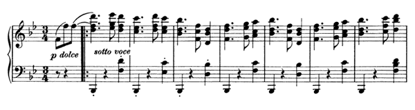 8. Waltz Op. 39 No. 8  in B-flat Major by Brahms piano sheet music