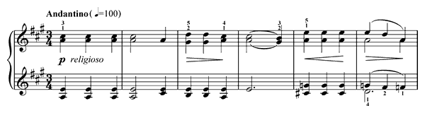 19. Ave Maria Op. 100 No. 19  in A Major by Burgmüller piano sheet music