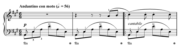 Song of the Gondolier Op. 109 No. 14  in A Major by Burgmüller piano sheet music