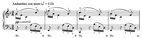 7. Lullaby Op. 109 No. 7  in F Major by Burgmüller piano sheet music