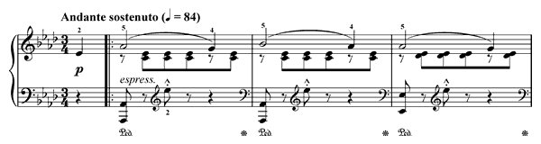 9. Morning Bell Op. 109 No. 9  in A-flat Major by Burgmüller piano sheet music