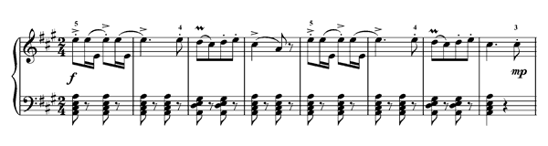 Bourrée 2   in A Major by Chopin piano sheet music