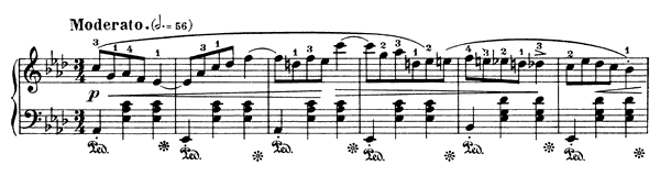 Waltz 8 Op. 64 No. 3  in A-flat Major by Chopin piano sheet music