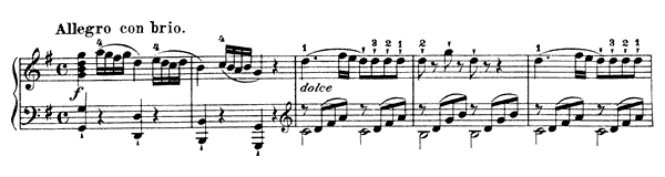 Sonata Op. 25 No. 2  in G Major by Clementi piano sheet music